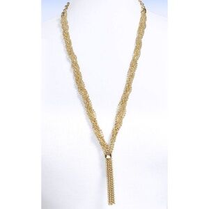 BAUBLEBAR Gold-Tone HELAINE Braided Y-Chain Tassel Necklace